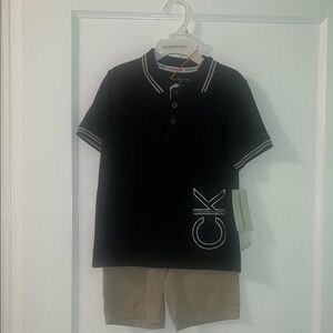 Calvin Klein Black Polo Shirt with Classic Design